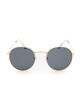 Dreamy Metal Round Gold Sunglasses image number 2