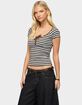 EDIKTED Emberly Striped Raglan Top image number 2