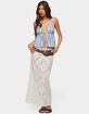 EDIKTED Galee Tie Front Linen Look Top image number 4