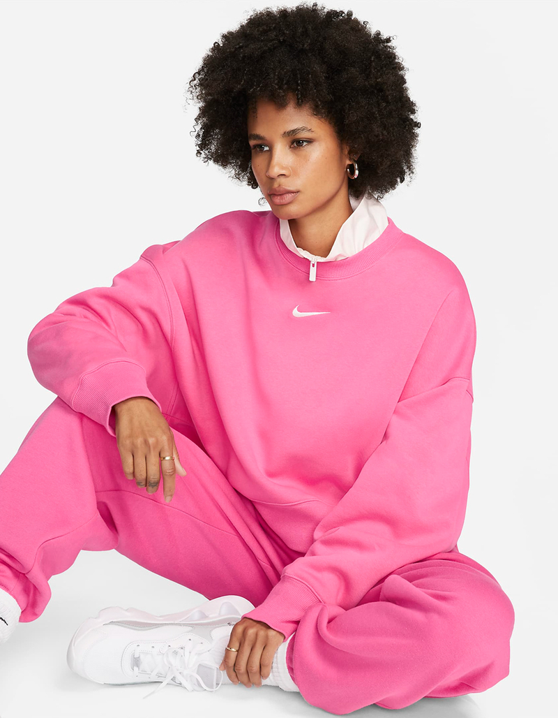 NIKE Sportswear Phoenix Womens Oversized Crop Crewneck Sweatshirt image number 4