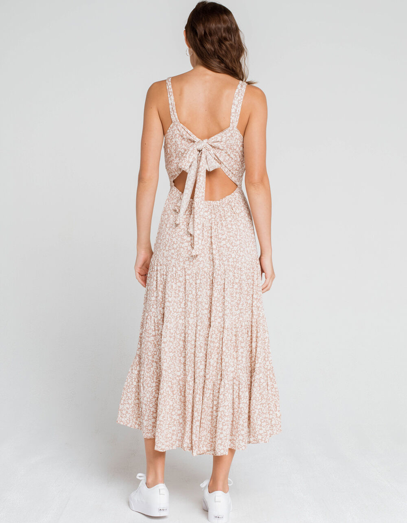 WEST OF MELROSE Pretty In Pink Tie Back Midi Dress image number 2