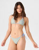 ROXY Golden Glow Reversible Tie Side Cheeky Bikini Bottoms image number 7