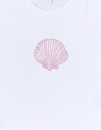 SHELL Pink Shell Womens Baby Tee Alternative Image