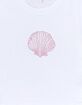 SHELL Pink Shell Womens Baby Tee image number 2