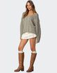 EDIKTED Inga Oversized Cable Knit Sweater image number 2