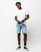 RSQ London Skinny Mens Ripped Denim Shorts image number 6