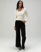 GUESS Slim Rib Knit Womens Long Sleeve Top image number 2