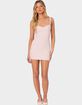 EDIKTED Finley Ribbed Mini Dress image number 4