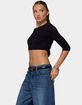 EDIKTED Gilba Button Up Knit Crop Top image number 2