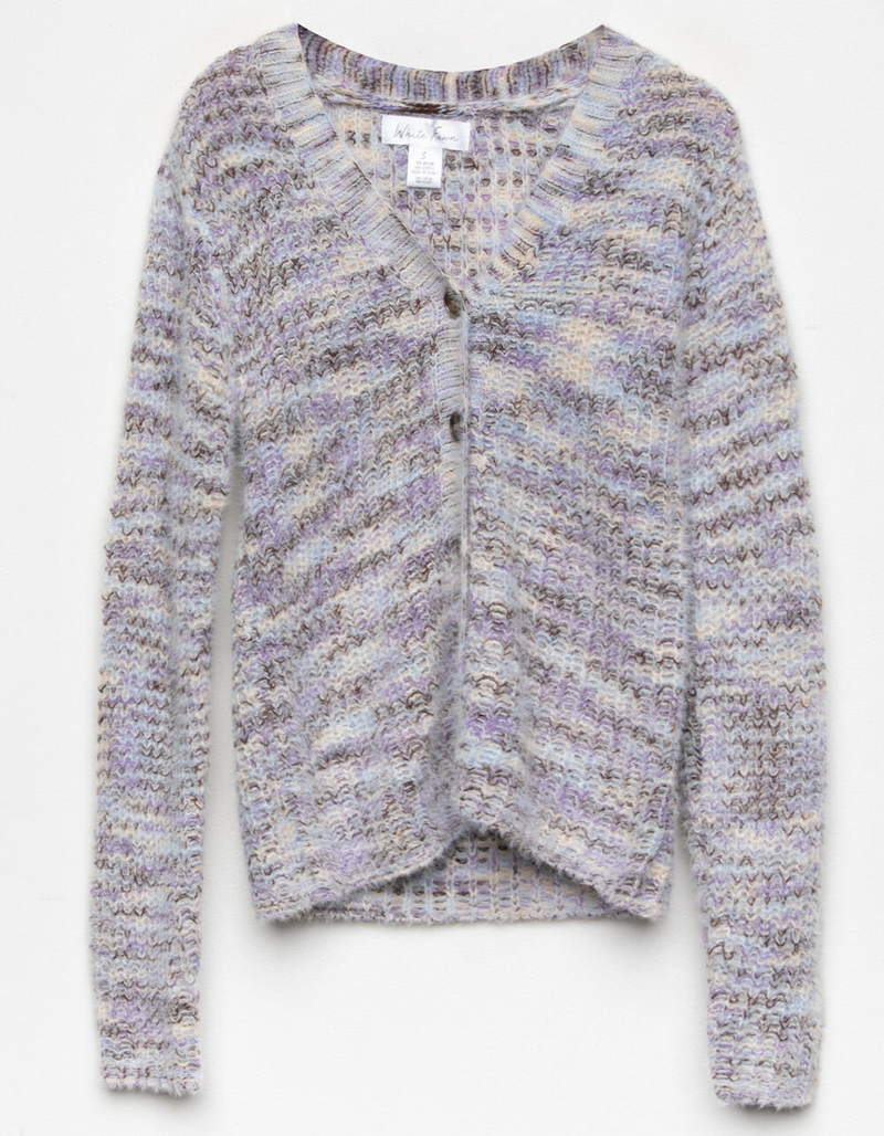 WHITE FAWN Girls Space Dye Oversized Cardigan Sweater image number 0