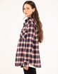 RSQ Womens Plaid Oversized Flannel image number 6