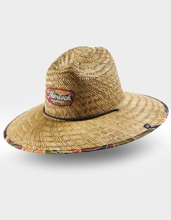 HEMLOCK HAT CO. Tropical Foliage UPF 50+ Lifeguard Straw Hat Primary Image
