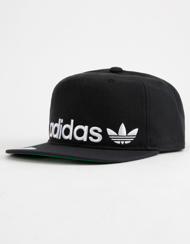 ADIDAS Originals Relaxed Banner Black Mens Strapback Hat image number 0