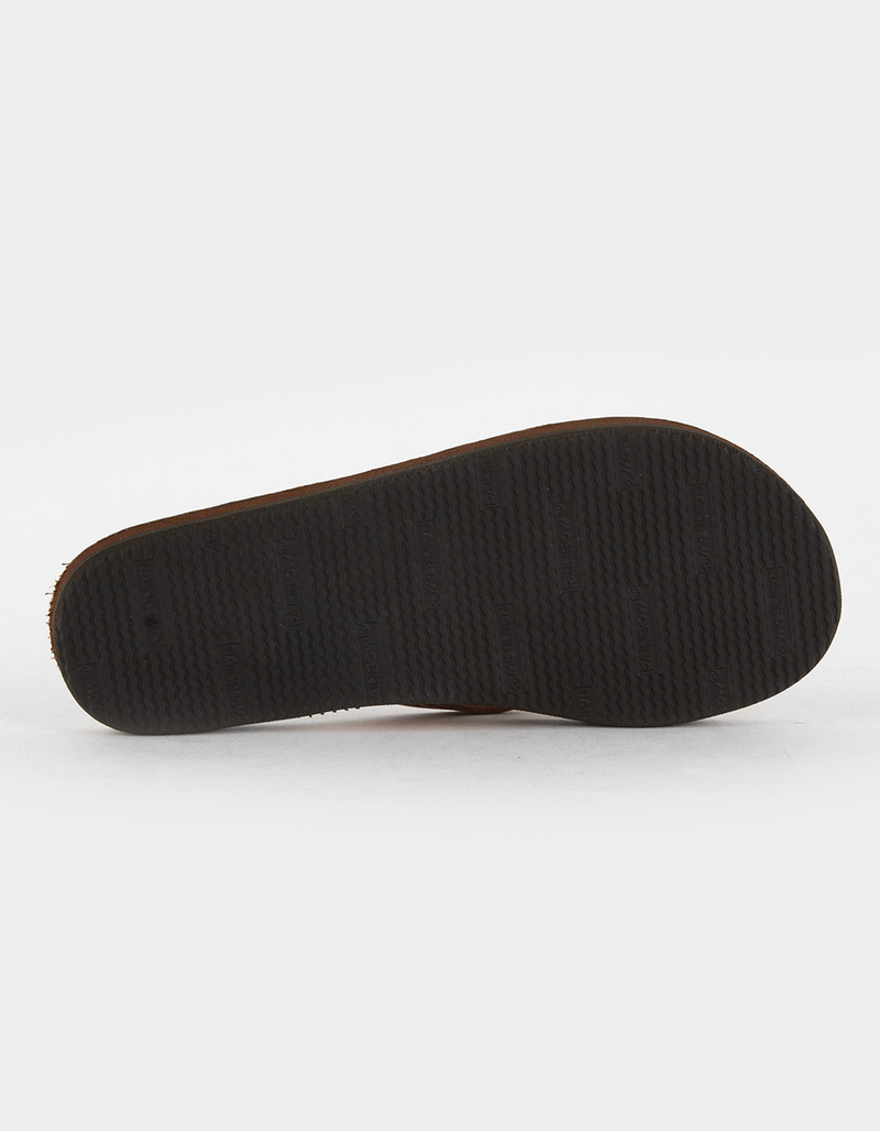 RAINBOW Luxury Leather Narrow Strap Womens Flip Flops image number 2