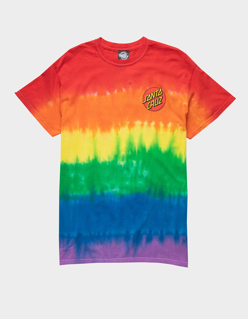 SANTA CRUZ Pride Classic Dot Tie-Dye Mens T-Shirt image number 2