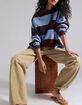 FREE PEOPLE Classic Striped Womens Oversized Crewneck Sweatshirt image number 4