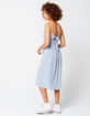 SKY AND SPARROW Tie Back Light Blue Midi Dress image number 2