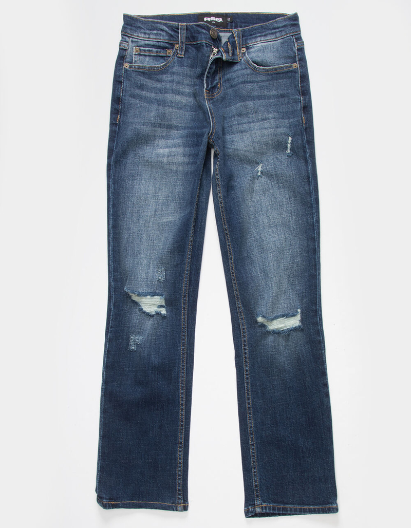RSQ Slim Dark Blast Destruction Boys Jeans image number 0