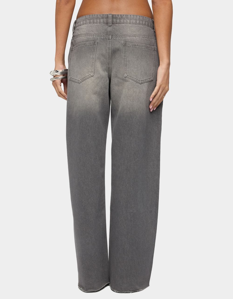 EDIKTED Raelynn Washed Low Rise Baggy Jeans image number 2