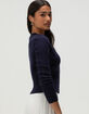 RSQ Womens High Rib Boyfriend Cardigan image number 3