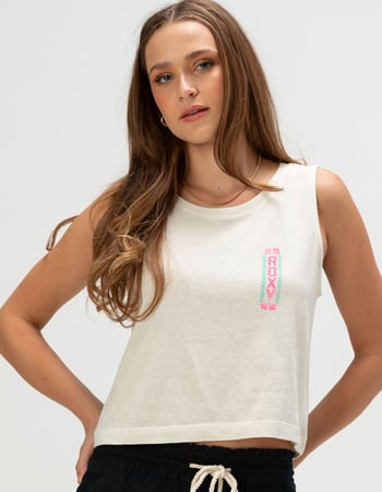 ROXY Wildflower Womens Boxy Muscle Tee Alternative Image