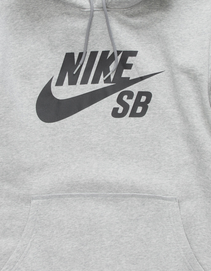 NIKE SB Icon Gray & Black Mens Hoodie image number 2