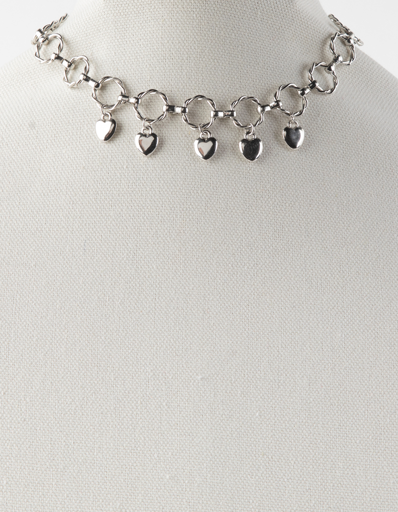 FULL TILT Twisted Ring Heart Choker image number 2