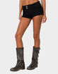 EDIKTED Margie Low Rise Denim Micro Shorts image number 4