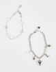 FULL TILT 2 Pack Pearl/Heart Charm Bracelets image number 1