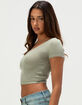 HEART & HIPS Womens Scoop Neck Top image number 3