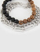 RSQ 3 Piece Beaded Chain Bracelet image number 2