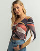 WEST OF MELROSE Long Sleeve Womens Ring Top image number 2