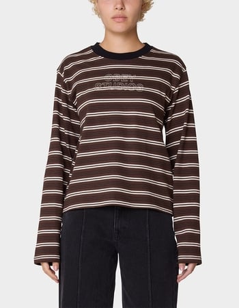 OBEY Louie Stripe Womens Long Sleeve Top Primary Image
