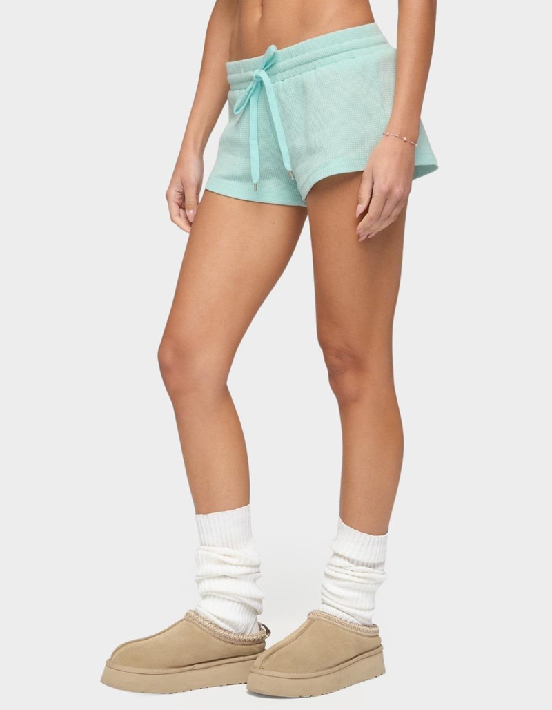 EDIKTED Baila Waffle Shorts image number 1