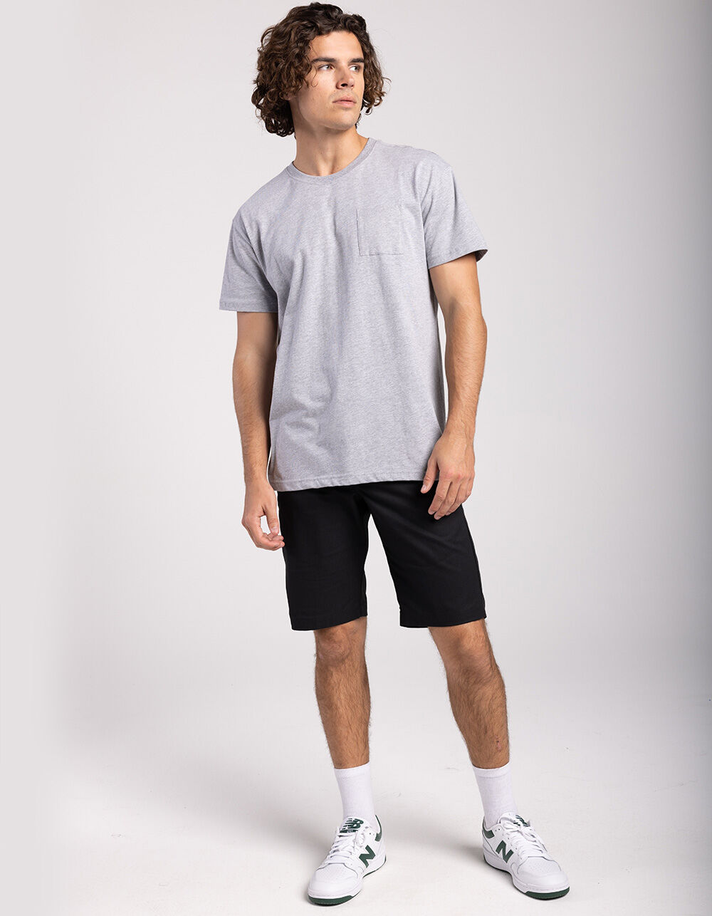 DICKIES Black Mens Slim Fit Work Shorts 