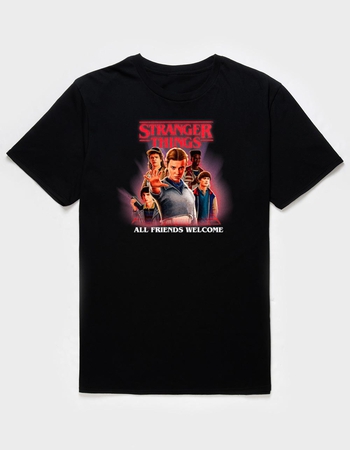 STRANGER THINGS All Friends Welcome Unisex Tee Primary Image