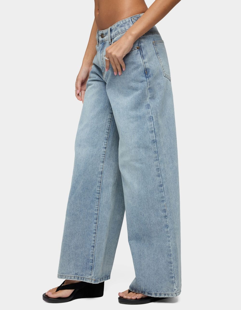 EDIKTED Darynne Low Rise Baggy Jeans image number 1