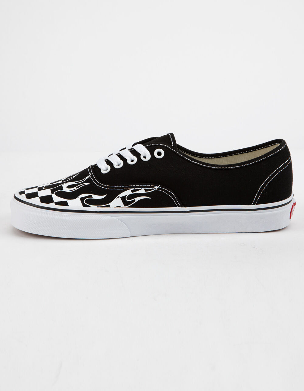 VANS Authentic Checker Flame Shoes - BLACK/WHITE | Tillys