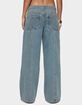 EDIKTED Stitch & Pleat Low Rise Jeans image number 3