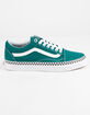 VANS Check Foxing Old Skool Quetzal Green & True White Womens Shoes image number 1