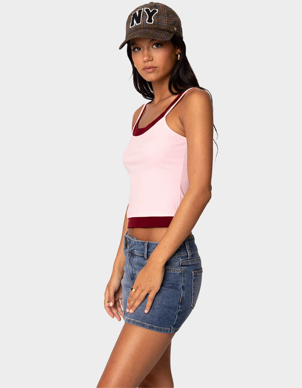 EDIKTED Element Layered Tank Top - LIGHT PINK | Tillys