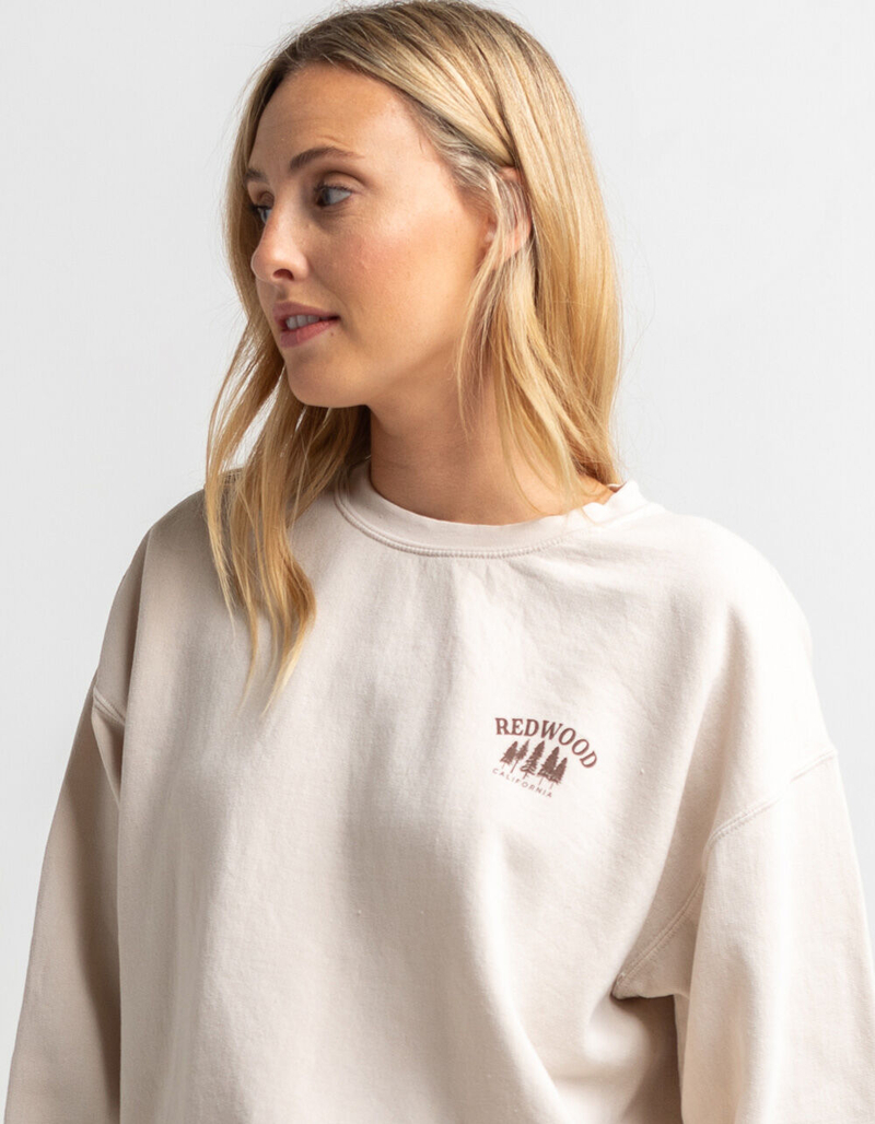 FULL TILT Redwood Womens Crewneck Sweatshirt image number 2