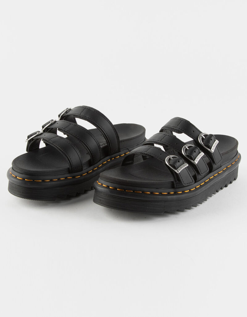 DR. MARTENS Blaire Slide Womens Slide Sandals - BLACK - 369107100