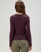 BDG Urban Outfitters Lace Insert Womens Long Sleeve Henley Top image number 4