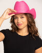 Pink Straw Womens Cowboy Hat image number 1
