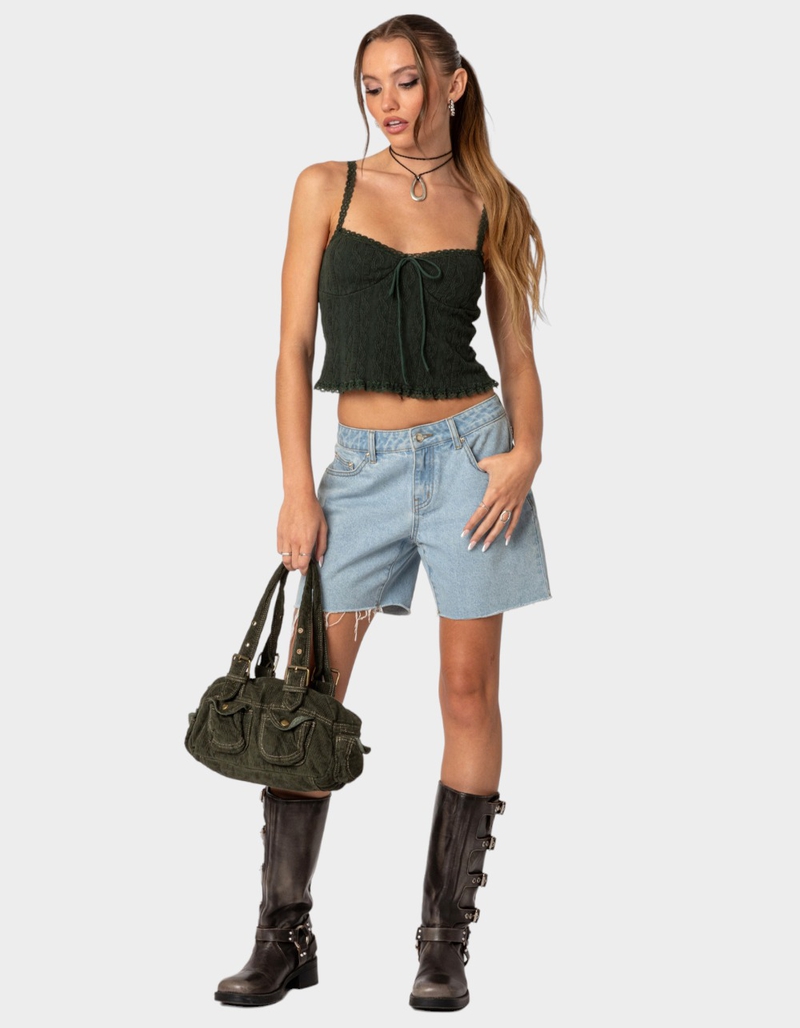 EDIKTED Lacey Knit Tank Top image number 1
