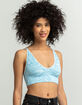 FULL TILT Wavy Deep Double Strap Bralette image number 1