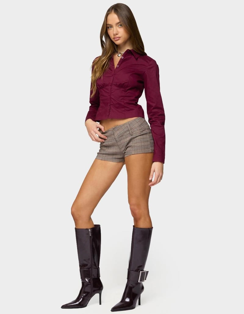 EDIKTED Laurna Tailored Button Up Shirt image number 3