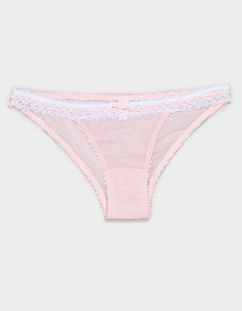 FULL TILT Ribbon Lace Trim Cheeky Panties image number 0