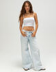 RSQ Womens Low Rise Bow Baggy Jeans image number 2